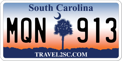 SC license plate MQN913