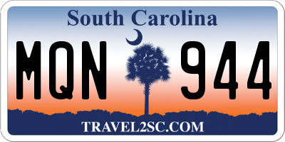 SC license plate MQN944