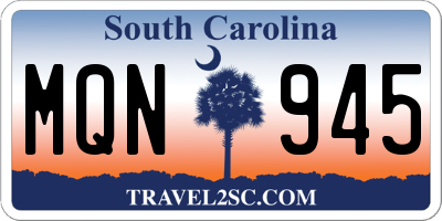 SC license plate MQN945