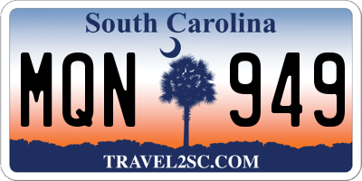 SC license plate MQN949