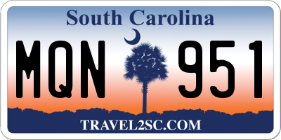 SC license plate MQN951