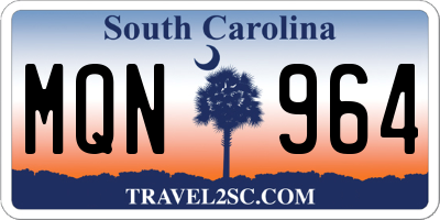 SC license plate MQN964