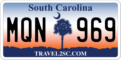 SC license plate MQN969