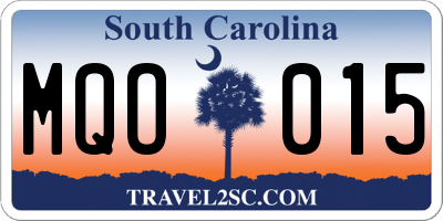 SC license plate MQO015