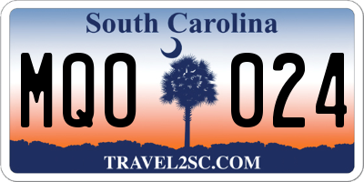 SC license plate MQO024
