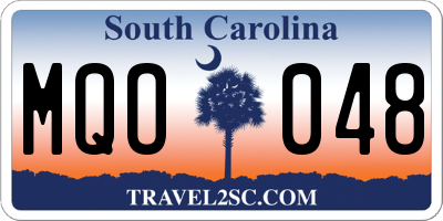 SC license plate MQO048