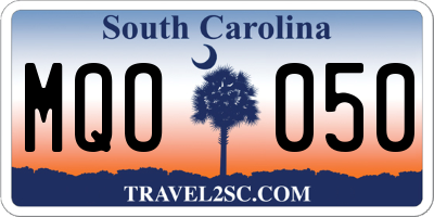 SC license plate MQO050