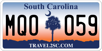 SC license plate MQO059