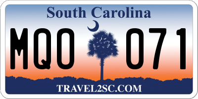 SC license plate MQO071