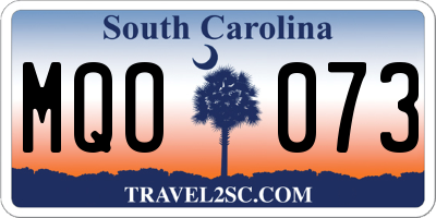 SC license plate MQO073