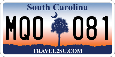 SC license plate MQO081