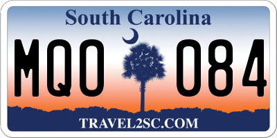 SC license plate MQO084