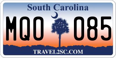 SC license plate MQO085