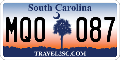 SC license plate MQO087