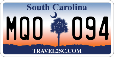 SC license plate MQO094