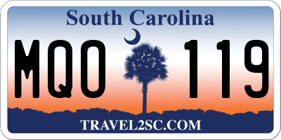SC license plate MQO119