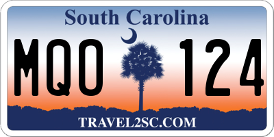 SC license plate MQO124
