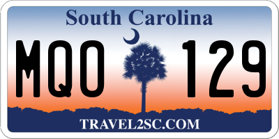 SC license plate MQO129