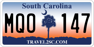 SC license plate MQO147