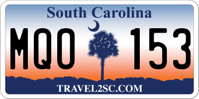SC license plate MQO153