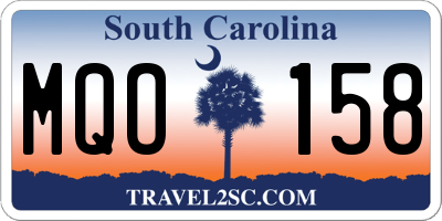 SC license plate MQO158