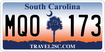 SC license plate MQO173