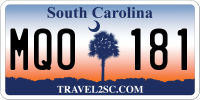 SC license plate MQO181