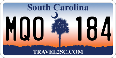 SC license plate MQO184