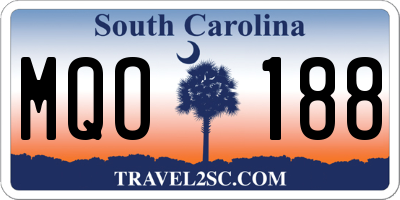 SC license plate MQO188