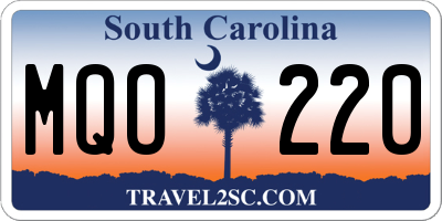 SC license plate MQO220