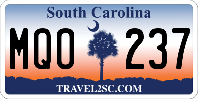 SC license plate MQO237