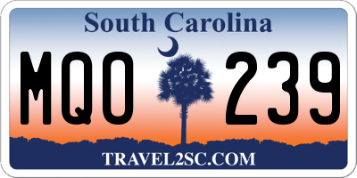 SC license plate MQO239