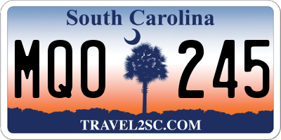 SC license plate MQO245