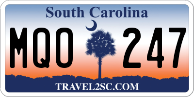 SC license plate MQO247