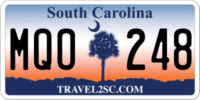 SC license plate MQO248