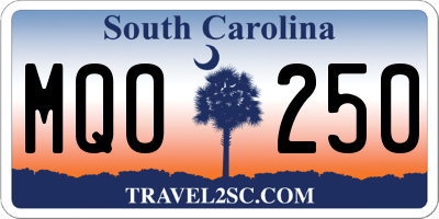 SC license plate MQO250