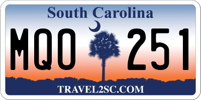 SC license plate MQO251