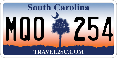 SC license plate MQO254