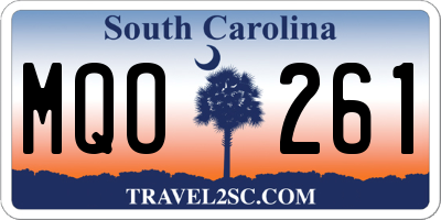 SC license plate MQO261