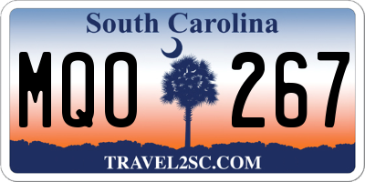 SC license plate MQO267