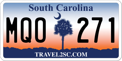 SC license plate MQO271
