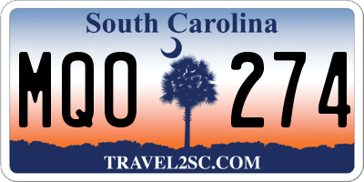 SC license plate MQO274