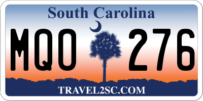 SC license plate MQO276