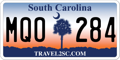 SC license plate MQO284