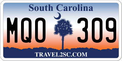 SC license plate MQO309