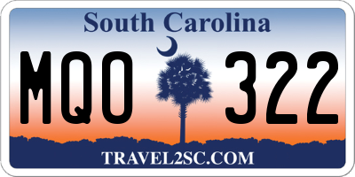SC license plate MQO322
