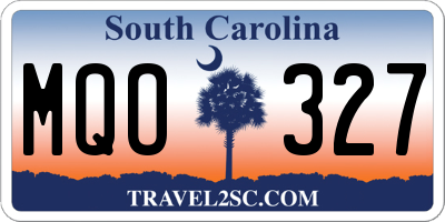 SC license plate MQO327