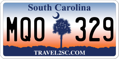 SC license plate MQO329