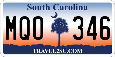 SC license plate MQO346
