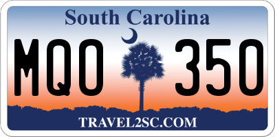 SC license plate MQO350